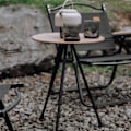 Miniatyrbild 5 av 8: Fällbart Campingbord Tjockare 2 Nivåer Justering Bärbar Förstärkt Struktur Aluminiumlegering Densitetsbräda Utomhusbord Trästruktur