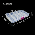 Miniatyrbild 3 av 8: 15 Fack Justerbar Plast Fiskedrag Krok Tackle Box Case Organizer