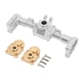 Miniatyrbilde 1 av 8: CNC Bakakselhus for FMS for FCX24 1/24 RC Bil Høydeforhøyning Utvider Bakakselhus med Messing Geardekselskrue Sølv