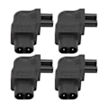 Miniatyrbillede 8 af 8: 4 stk IEC320 C8 til IEC320 C5 adapter retvinklet 2,5‑10A 250V computerstrømomformer til bærbar pc