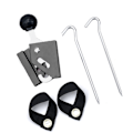Miniatyrbillede 1 af 8: Teltsupport-Thimble Sæt Justerbar Enkelt Aluminium Legering Udendørs Camping Tilbehør 6mm Sort