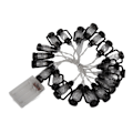 Miniatyrbillede 2 af 8: LED Sort Lanterne Lysstreng Retro Vandafvisende Energibesparende Plastik Mini Petroleum Lampe til Camping Varmt Hvid 3m 20 Lys med Blink