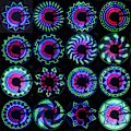 Miniatyrbillede 8 af 8: 32LED cykellys eger lys dobbeltsidet farverige hjul cykel advarselslampe multi mønster lanterne