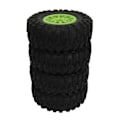 Pikkukuva 7 / 8: 4 KPL 2.2 Tuuman RC-maastoauton renkaat nylonisella kolmionmuotoisella navalla RC-auton renkaat Axial SCX10 90046:lle, Traxxasille, Redcat GEN8:lle, vihreä