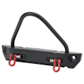 Miniatyrbillede 7 af 8: RC Bil Forreste Bumper Aluminium Legering Forreste Bumper med Lampe til AXIAL SCX10 90046 90047 1/10 RC Crawler Bil Sort