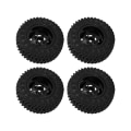 Miniatyrbillede 7 af 8: 4 stk. 55 mm Forreste Bageste Gummidæk og 5 Egers Metal Fælgsæt til AXIAL SCX24 1/24 RC Bil Sort