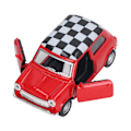 Pikkukuva 1 / 8: 1/32 Vetopeltiauto Simuloitu Söpö Seosajoneuvomalli Lelu Avattavilla Ovilla Automallikokoelman Koriste-esineille Punainen