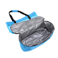Miniatyrbilde 6 av 8: Mesh Strandveske Multifunksjon Mesh Design Topp Glidelås Hold Friskhet Holdbar Stoff Strandveske for Strand Hage Camping Blå