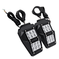 Miniatyrbilde 4 av 8: UTV Sidespeil 360 Grader Justerbart med LED-lys Passer for Polaris RZR/Ranger