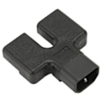 Miniatyrbilde 4 av 8: IEC320 C14 til dobbel IEC320 C21 strømadapter C14 hann til dobbel C21 hunn 1 i 2 ut strømadapter 125V-250V