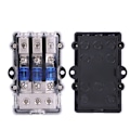 Miniatyrbillede 8 af 8: Universal 60A Bilstereo Audio Strømssikringboks Holder Blok 1 Ind 3 Veje Ud
