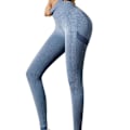 Miniatyrbillede 3 af 8: Yoga Bukser Peach Hip Split Lines Butt Lifting Leggings Elastisk Åndbar Trænings Tight Pants til Cykling Løbetur Grå Blå L
