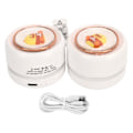Miniatyrbillede 1 af 8: USB Halsblæser Multifunktionel Lydløs 3 Hastighedsjustering Kraftig Bærbar Halsblæser til Udendørs Camping Rejser Hvid
