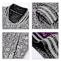 Miniatyrbillede 5 af 5: Herre Sequin Fest Bomber Jakke Lilla