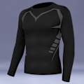 Miniatyrbild 8 av 8: Tränings-Sweatshirt för Män, Tight, Långärmad, Snabbtorkande, Sport, Utomhuslöpning, Fitnesskläder, Svart, M