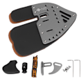 Miniatyrbillede 1 af 8: Bueskydning Finger Tab Sort Grå Fingerbeskytter Ergonomisk Design Læder Aluminium Legering Bueskydningsværktøj til Jagt S