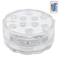 Miniatyrbillede 2 af 8: 7cm/2.8in 16-farvet LED-pool lys RGB undervandslampe med 24-tasters fjernbetjening 10 lampeperler