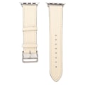 Miniatyrbillede 1 af 8: Smartwatch-læderrem Universal Smart Watch-udskiftningsrem til IWatch Series SE 8 7 6 5 4 3 2 1 38mm 40mm 41mm Beige