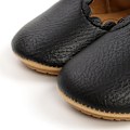 Miniatyrbillede 7 af 8: Baby Sandaler Læder Overdel Gummisål Anti Slip Blød Komfortabel Let Åndbar Toddler Gå Sko Sort 12cm/4.7in (til 6 til 12 måneder)