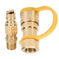 Miniatyrbillede 7 af 8: 3/8 tommer propangas Quick Connect fittings Messing propangas adaptere med afspærringsventil
