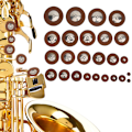 Miniatyrbillede 2 af 8: 25 stk Multi Size Sax læder Pads erstatningssæt til tenorsaxofon