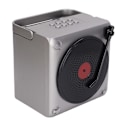 Pikkukuva 3 / 8: Karaoke-laite kahdella mikrofonilla, kannettava LED-Bluetooth-kaiutin syntymäpäiville, kotikäyttöön, harmaana