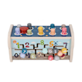 Miniatyrbild 4 av 8: Trähammare Leksak Tidig Utveckling Interaktiv Flerfärgad Nummerlabyrint Musik Pounding Spel