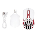 Miniatyrbillede 1 af 8: Trådløs mus 2.4G eller BT5.1 Justerbar DPI udhulet RGB-baggrundsbelyst Plug and Play Gaming-mus til gaming Office Study Hvid Rød