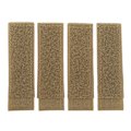 Miniatyrbillede 2 af 8: 4 stk. Hook and Loop Patch Nylon Hook and Loop Molle Fastgørelsespude til Træningsvest Jagt Skydespil Khaki