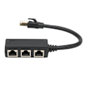 Miniatyrbilde 3 av 8: RJ45 Ethernet Adapter Kabel Forlenger 1 til 3 Port Utmerket Tilkobling Overføring Godt Signal Ethernet Socket Adapter