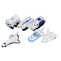 Miniatyrbillede 4 af 8: Legetøjs Flydækker med 2 Fly, 1 Luftskib og 3 Modelbiler - Legesæt til Børn