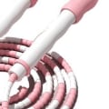 Miniatyrbild 8 av 8: Segmenterat hopprep Justerbart Otrasslade pärlor Flexibel PP-plast hopprep för barn Rosa
