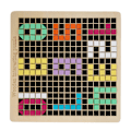 Miniatyrbild 7 av 8: Barn trä mönster block som styrelse geometriska matchande spel Blocks set pussel leksak