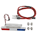Miniatyrbillede 1 af 8: RC Bil LED Lys Fjernbetjening Crawler Simulation Flash Lampe Bar Hvidt Lys med 4 Lys Firkant