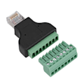 Pikkukuva 7 / 8: DVR Ethernet-liitin RJ45 urosliitin ja 8-nastainen ruuviliitin