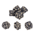Miniatyrbild 4 av 8: 7-delad ihålig mässingstärning polyhedral rollspel tydlig nummer rullande tärningssats för bordsspel