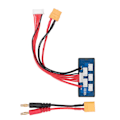 Miniatyrbillede 3 af 8: Parallel opladningstavle XT60 banan 2S 3S batteri balanceoplader udvidelsesadapter