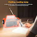 Miniatyrbild 3 av 5: Solar Emergency Radio Handvev Multifunktions Radio Ficklampa med Bluetooth, Orange