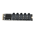 Miniatyrbillede 7 af 8: Konverter Adapterkort M.2 NGFF BKEY SATA til 5 Port 6Gbps Stabilt Drift Udvidelseskort