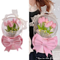 Miniatyrbillede 6 af 8: DIY Håndlavet Tulip Night Light Romantisk Soveværelse Sengen Sovelampe Ambient Lampe Bord Natlampe Pink