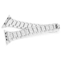 Miniatyrbilde 8 av 8: Metallurrem 5-rader rhinestones-pigger erstatningsklokkerem Passer for IOS-klokke 42 mm / 44 mm sølv