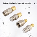 Miniatyrbilde 8 av 8: 4 stk bærbar messing antennekontakt F til SMA Radio Converter Adapter