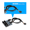 Pikkukuva 7 / 8: Emolevyn 9-nastainen USB otsikko uros 1-4 naaras jatkojakajakaapeli USB 9-nastainen liitin