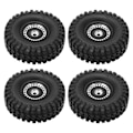 Pikkukuva 8 / 8: 4kpl 55mm etu- ja takarenkaat sekä 24-reikäiset vanteet AXIAL SCX24 1/24 RC-autolle, musta