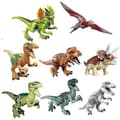 8 st Jurassic Dinosaurie Byggklossar Mini Leksaker