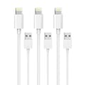 3-pack 2M Lightning-laddare iPhone 13/12/11/ Xs/Max/X/8/7/6/5/SE Vit