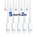 5-pakning / 2 meter - Ladekabel Lightning iPhone 5-pakning. 2 meter 5-pack. 2 meter