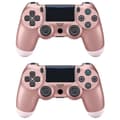 2-pack PS4-handkontroller DoubleShock trådlös för Playstation 4 Rosa
