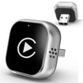 Trådlös Carplay-adapter 2 i 1 för Carplay och Android Auto (Silver)