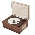 Retro CD-spelare Uppladdningsbar Stöder CD BT USB 3,5 mm AUX Bärbar CD-spelare Bluetooth-kompatibel 5.0 Valnötsfärg Walnut Color